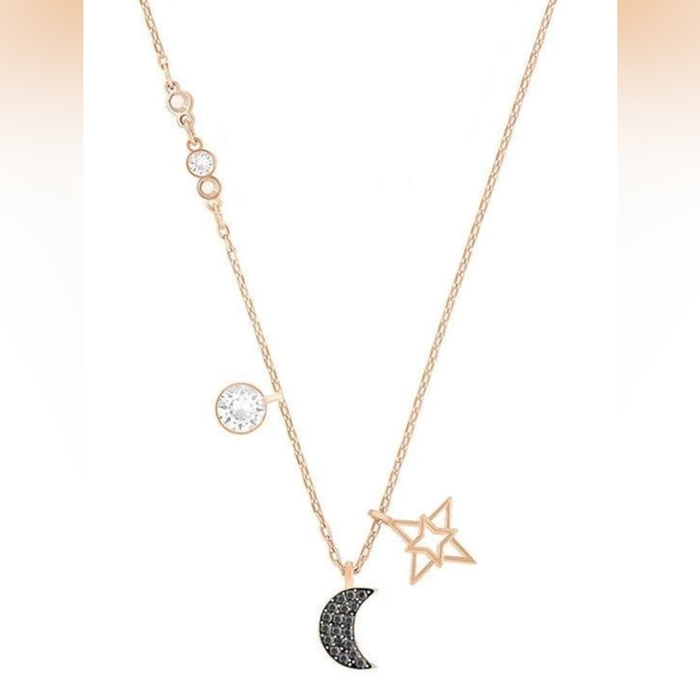 Swarovski Gold and Black Celestial Necklace